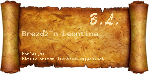Brezán Leontina névjegykártya